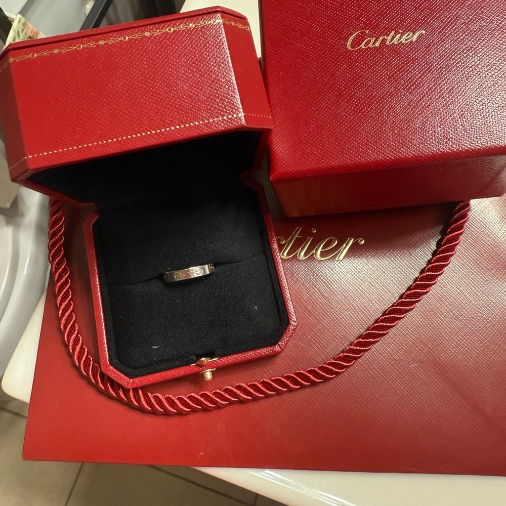 Cartier love band in white gold